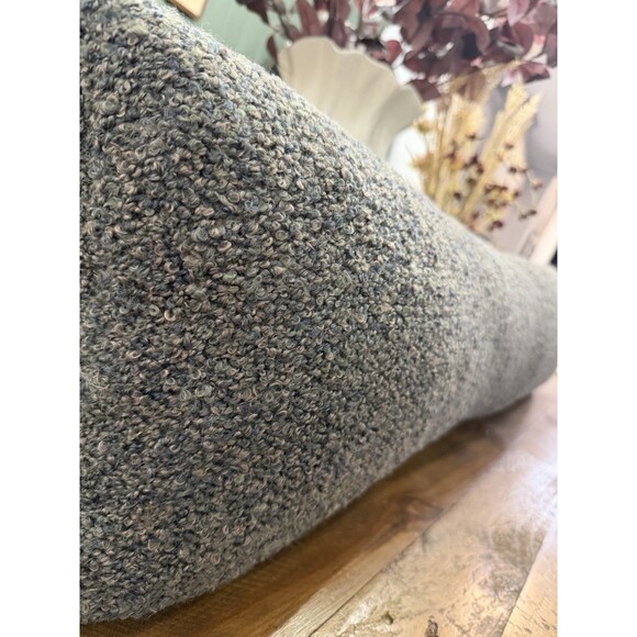 Textured Boucle Lumbar Decorative Throw Pillow Dark Gray - Casaluna NEW - Picture 4 of 9
